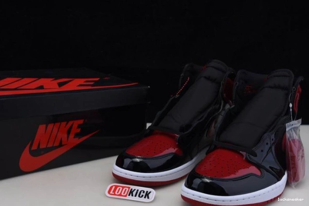 Cheap LUCY 1 High 555088-063 Bred OG Air Jordan Patent 0727